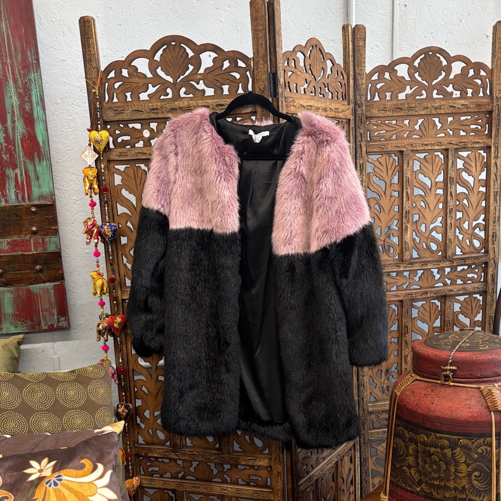 Glamorous Pink and Black Teddy Jacket